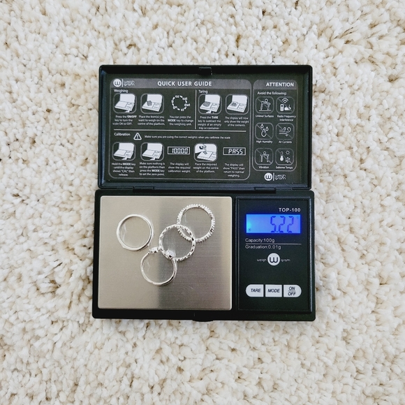 Silver Minimalist Stackable Rings - Picture 8 of 8